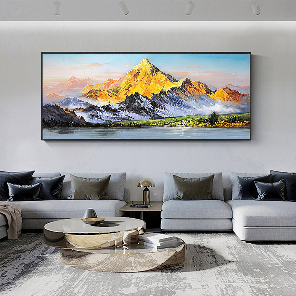 dropship Hand Painted Oil Painting Large Landscape Oil Painting Original Mountain Canvas Painting Abstract Painting Modern Art Acrylic Painting Living Room Hallway Bedroom Luxurious Decorative Painting