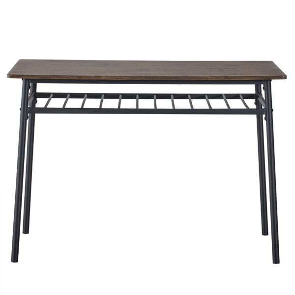 dropship Rectangular Disassembly and Assembly P2 Board Iron Compartment 1 Table 4 Chairs Dining Table and Chair Set Brown
