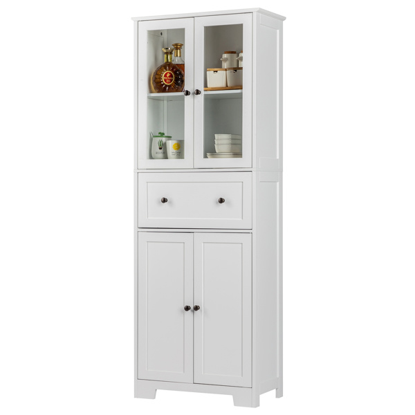 dropship FCH MDF Spray Paint 4 Doors 1 Pump Bathroom Cabinet White