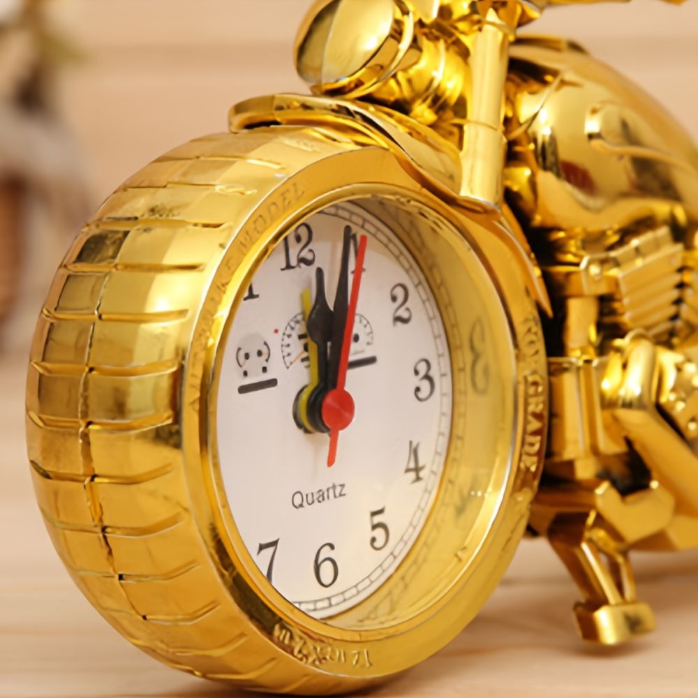 dropship Unique Motorcycle-Shaped Alarm Clock - Add a Creative Touch to Your Decor!