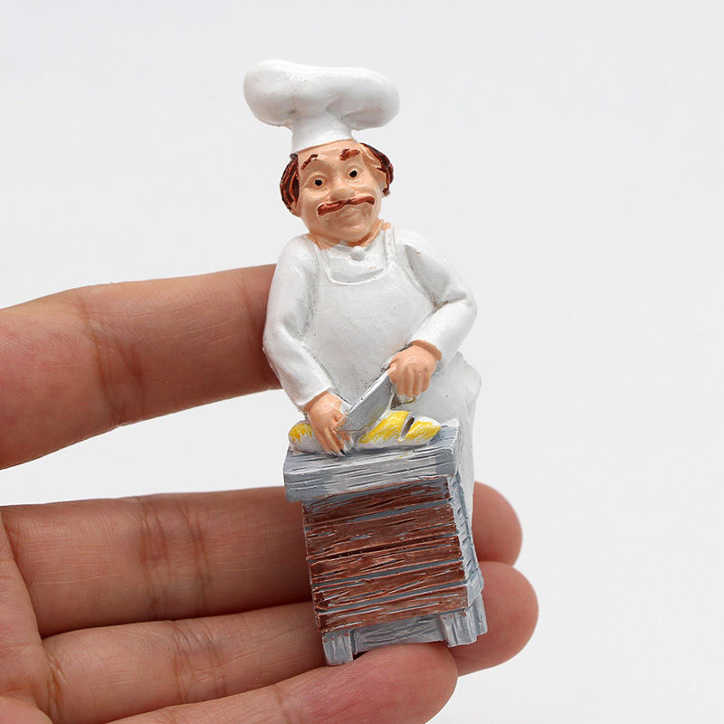 dropship 6pcs, Cute Cartoon Chef Refrigerator Magnets - 3D Magnetic Stickers for Kitchen Decoration and Home Decor - Perfect Birthday Gift