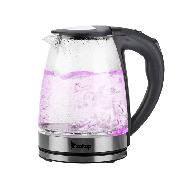 dropship HD-1861-A 110V 1200W 1.8L Electric Glass Kettle US Plug