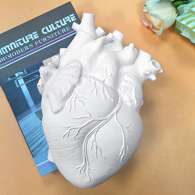 dropship Vase In The Shape Of Human Heart, Home Decoration, Desktop Art Craft Ornament, Exquisite And High-end Indoor Vase, Organ Design Flower Container, Halloween