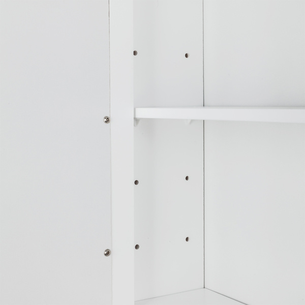 dropship Single Door Mirror Indoor Bathroom Wall Mounted Cabinet Shelf White