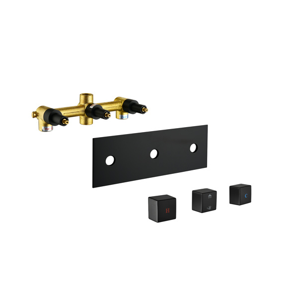 dropship Brass Matte Black Shower Faucet Set Shower System 10 Inch Rainfall Shower Head with Handheld Sprayer Bathroom Luxury Rain Mixer Combo