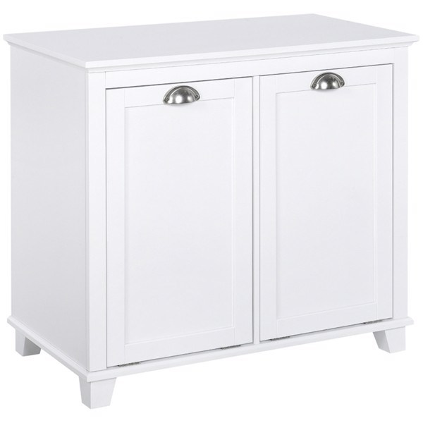 dropship Tilt-Out Laundry Sorter Cabinet, Bathroom Storage Organizer white-AS