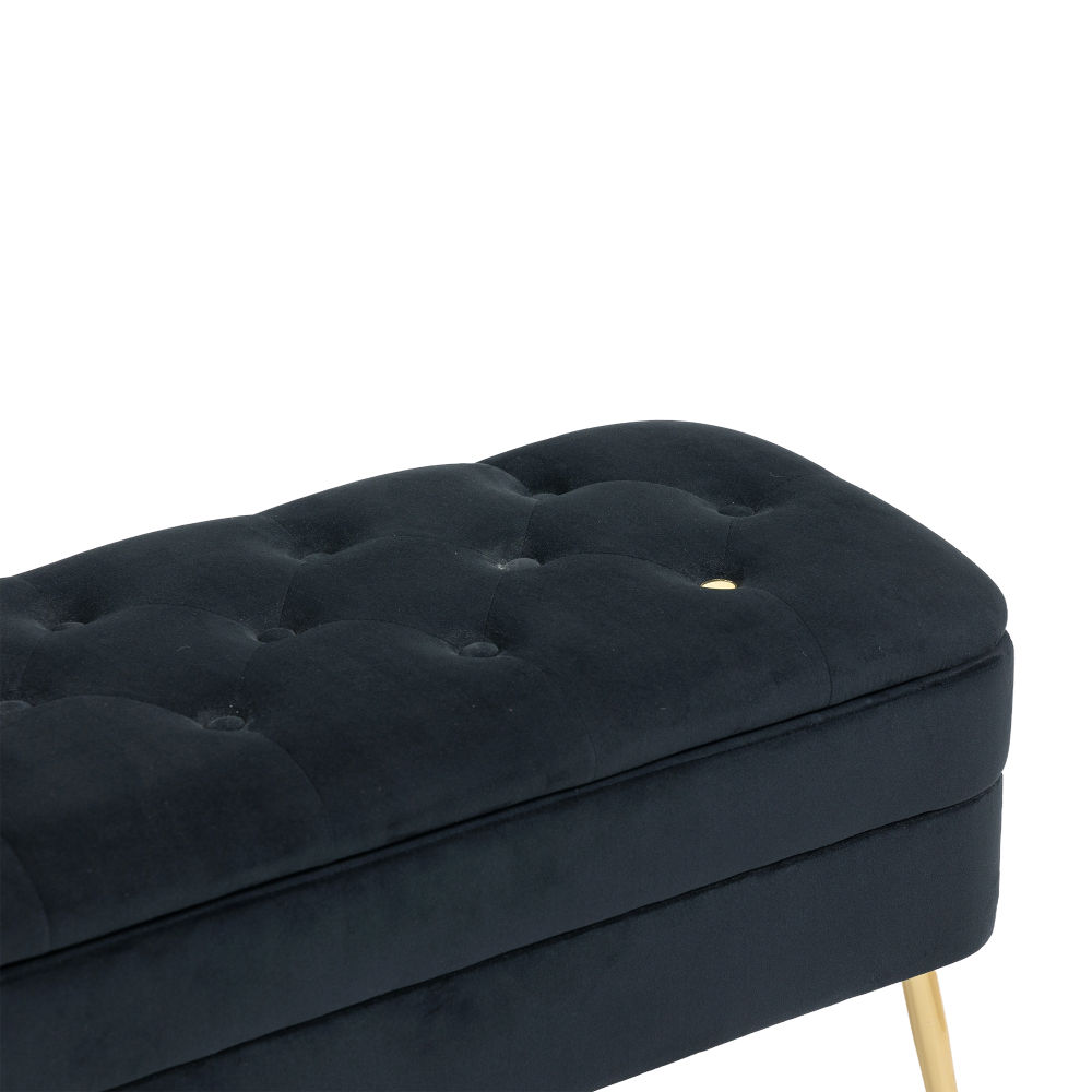 dropship COOLMORE Storage Ottoman,Bedroom End Bench,Upholstered Fabric Storage Ottoman with Safety Hinge, Entryway Padded Footstool, Ottoman Bench for Living Room & Bedroom