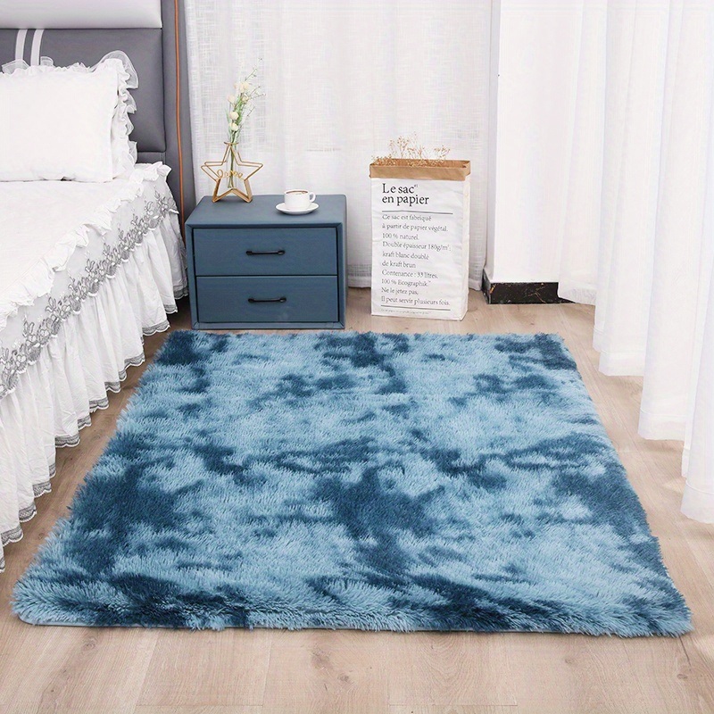 dropship 1pc, Plush Silk Fur Rug for Indoor Bedroom and Living Room - Soft and Luxurious Floor Mat