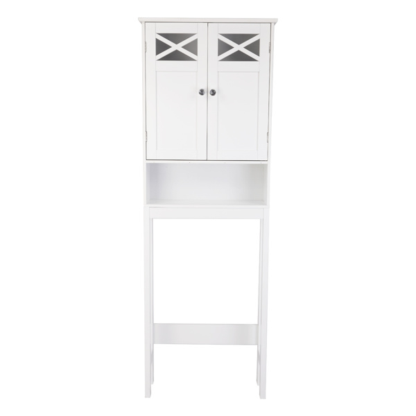 dropship FCH Double Door Fork Toilet Cabinet White