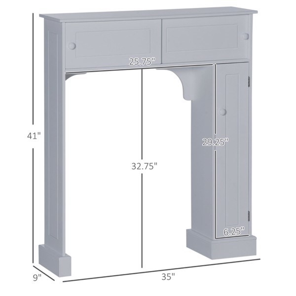 dropship Bathroom Storage Cabinet-Gray