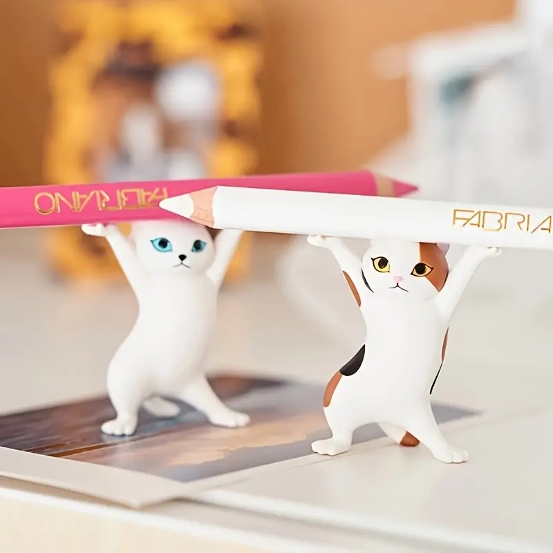 dropship 1pc/5pcs Cute Cat Pen Holder, Toy Cat Headphone Holder, Enchanted Dancing Cat Pen Holder, Home Desktop Ornament