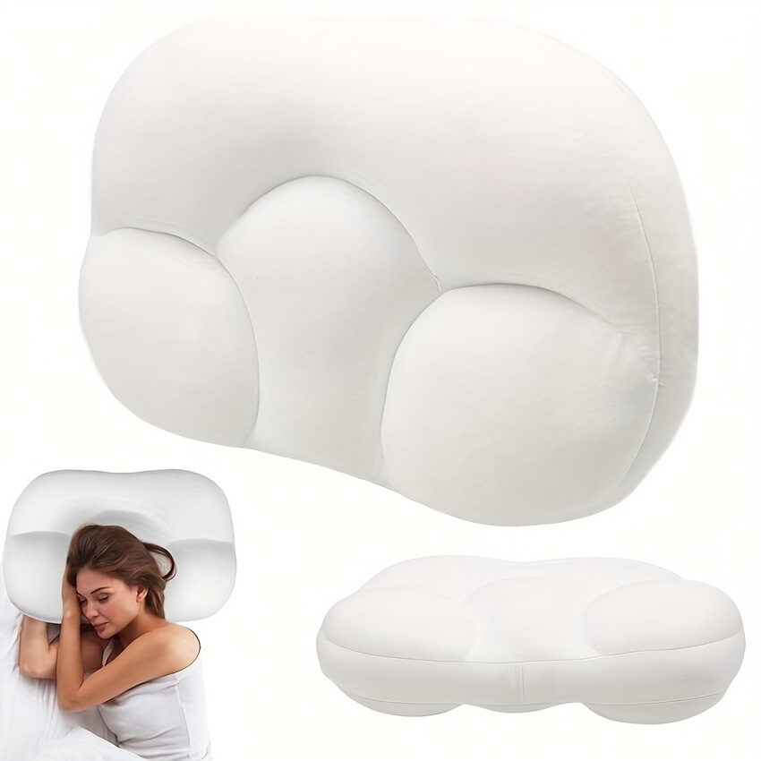 dropship 1pc All-round Cloud Pillow, Soft Bed Pillow Nursing Pillow 3D Ergonomic Sleeping Egg Shaped Ergonomic Pillows