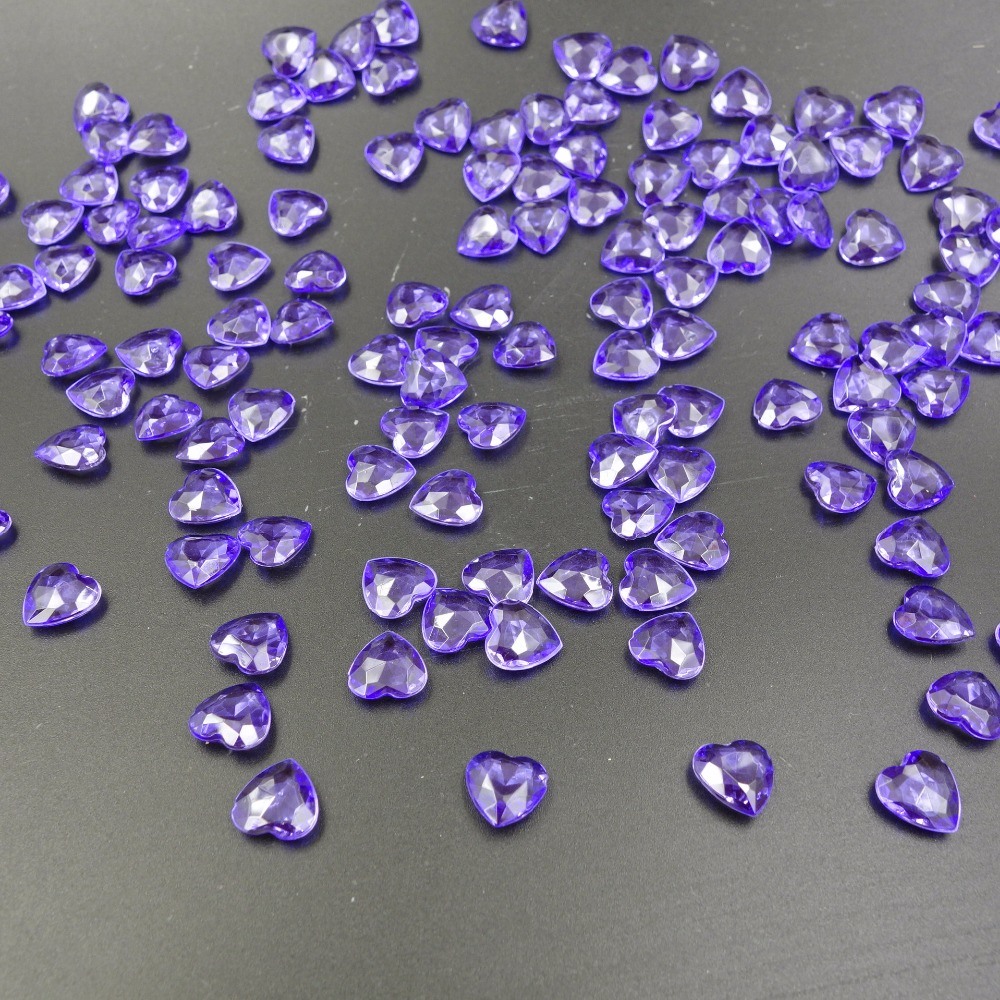 dropship Acrylic Heart Confetti Scatter Crystal Beads Wedding Party Decor Squins Engaement Anniversary Valentine Party Supplies