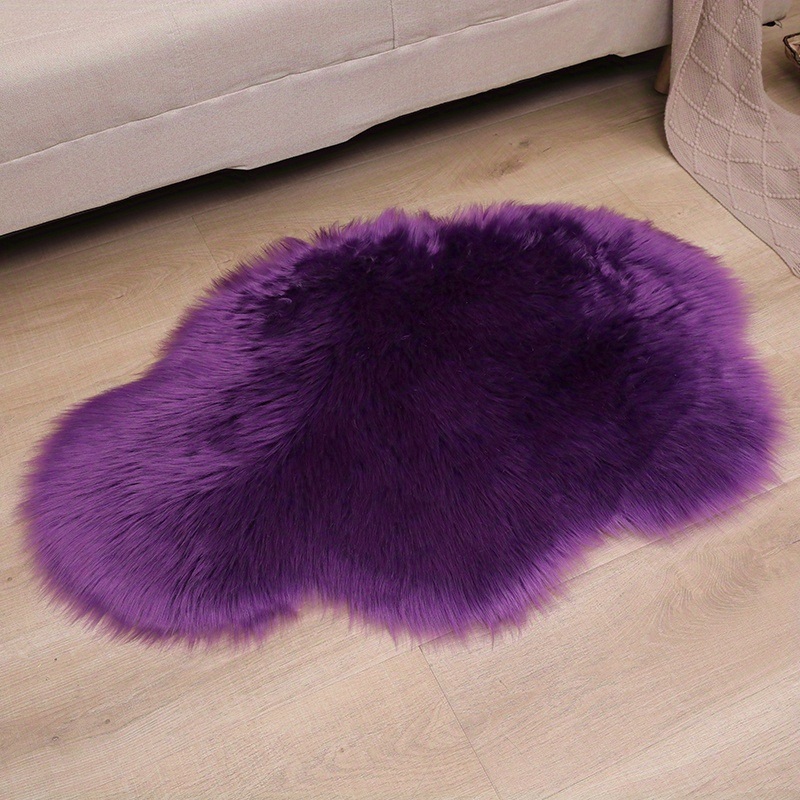 dropship 1pc, Fluffy Cloud Plush Rug - Soft Faux Fur Bedroom Decoration, Machine Washable, Funny Doormat, Nursery Decor, Throw Rugs for Home Decor