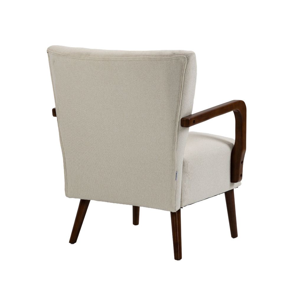 dropship COOLMORE Wood Frame Armchair, Modern Accent Chair Lounge Chair for Living Room