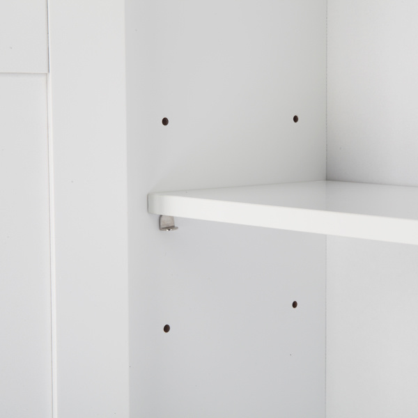 dropship FCH Double Door Fork Toilet Cabinet White