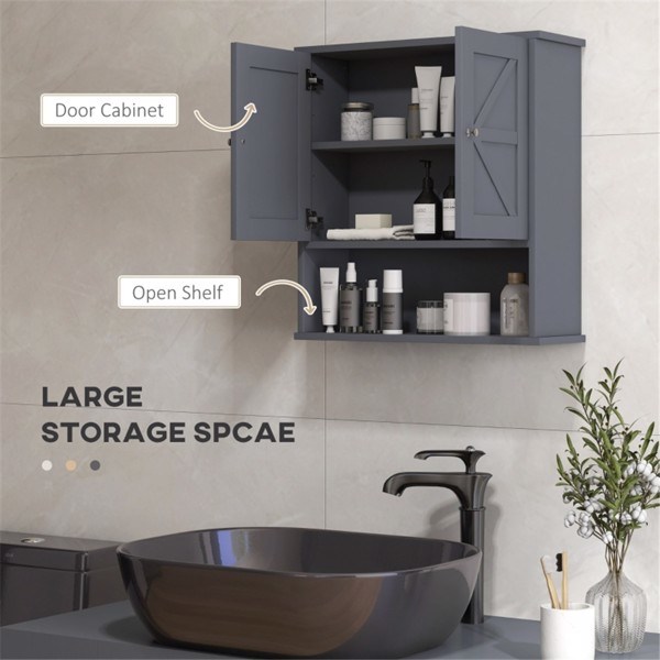 dropship Bathroom Cabinet/Wall Cabinet-Gray