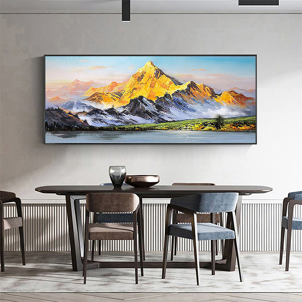 dropship Hand Painted Oil Painting Large Landscape Oil Painting Original Mountain Canvas Painting Abstract Painting Modern Art Acrylic Painting Living Room Hallway Bedroom Luxurious Decorative Painting