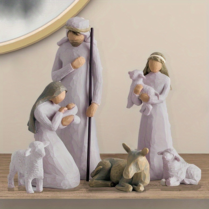 dropship 1pc, Nativity Figurine, Nativity Sculpted, Hand-Painted Nativity Figures, Holiday Decor, Christmas Decor, Wedding Decor, Holiday Gift, Christmas Gift, Wedding Gift