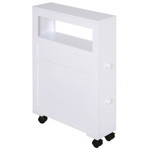 dropship Bathroom Side Storage Cabinet - White