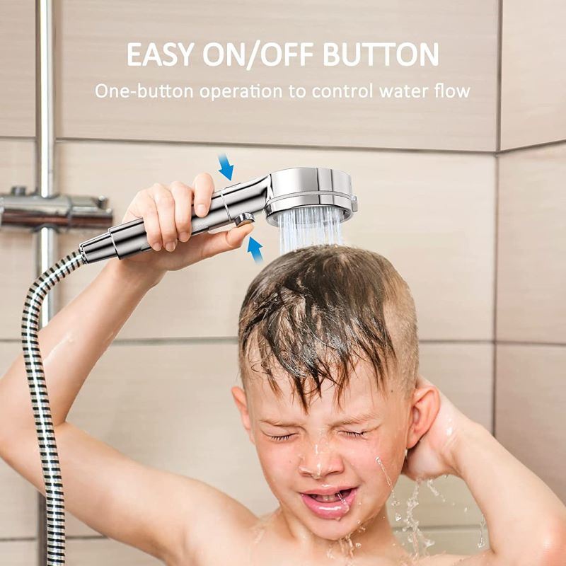 dropship Easily Installation Adjustable Shower Head with Anti-Clogging Nozzles