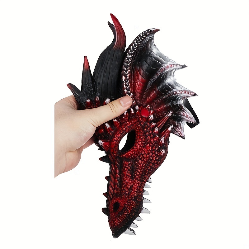 dropship 1pc Party Masquerade Cosplay Dragon Mask Halloween Easter Performance Props Mask PU Material Mask
