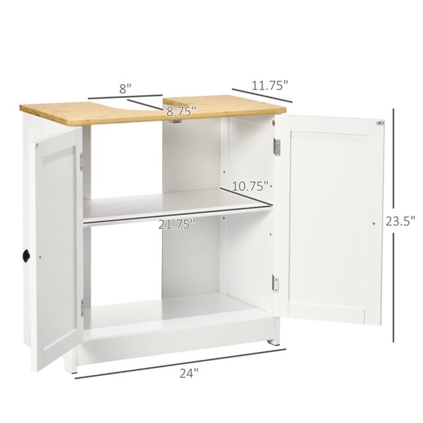 dropship Pedestal Sink Storage Cabinet, Under Sink Cabinet with Double Doors, Crystal White, Dark Walnut-AS