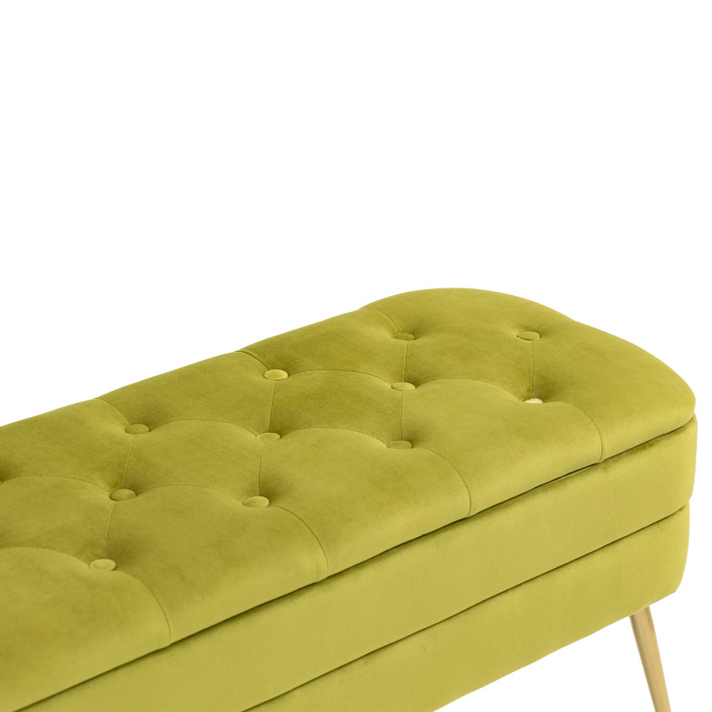 dropship COOLMORE Storage Ottoman,Bedroom End Bench,Upholstered Fabric Storage Ottoman with Safety Hinge, Entryway Padded Footstool, Ottoman Bench for Living Room & Bedroom