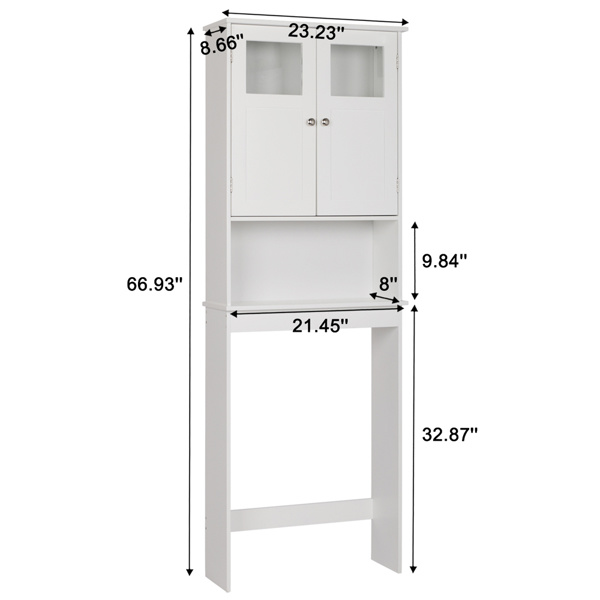 dropship FCH Double Doors Bathroom Cabinet White
