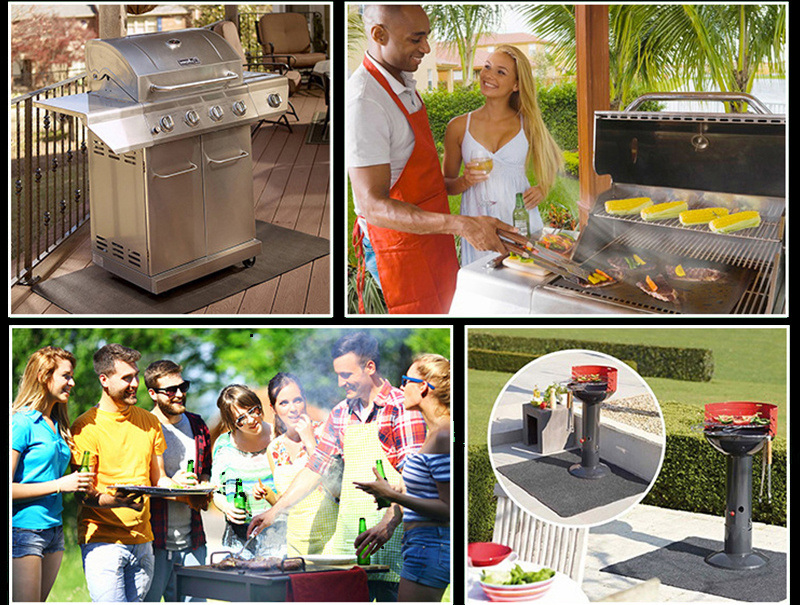 dropship Fireproof BBQ Grill Mat - Anti-Skid, Oilproof, and Flame Retardant - Perfect for Outdoor Cooking and Camping