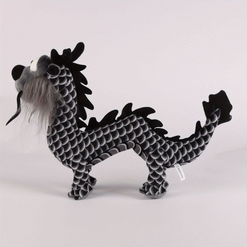 dropship 14.17in Black Dragon Plush Toys Simulation Dragon Plush Dolls Kawaii Chinese Dragon Stuffed Animals Plushies Chinese Style Toys Kids Toys Birthday Gift For Kids Boys