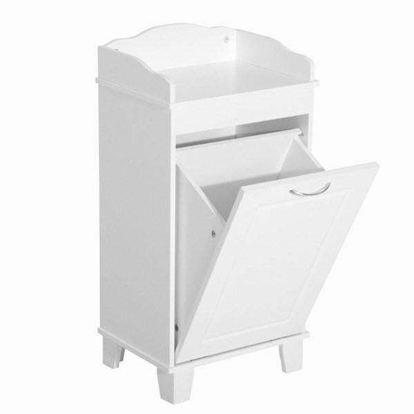 dropship Free Standing Home Organizer Hamper, Bathroom Storage Cabinet, White