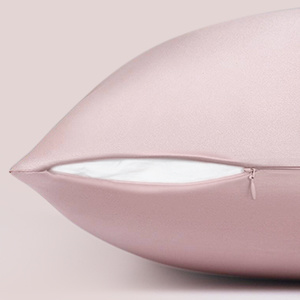 dropship (Pink, King 20"x36", 1 Pack) Silk Pillowcase for Hair and Skin, Lacette 22 Momme 6A Soft Mulberry Silk Pillowcase with Hidden Zipper, 600 Thread Count, Dual Side Silk/Wood Pulp Fiber