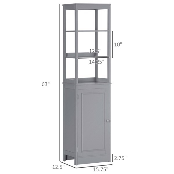 dropship Bathroom Storage Cabinet-Gray