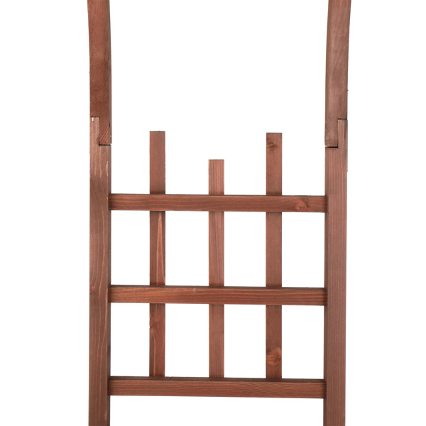 dropship 6.8FT Wooden Arch with Bench for 2 People, Garden Arbor Trellis for Climbing Plant, Outdoor Garden Lawn Backyard Patio Decor, Dark Brown