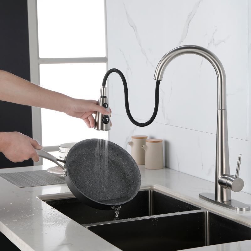dropship Commercial Modern Stainless Steel Kitchen Faucets