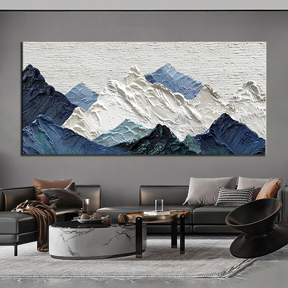 dropship Handmade Oil Painting Thick Texture Abstract Landscape Oil Painting Gorgeous Abstract Landscape 3D Wall Art on Canvas Serene Abstract Landscape 3D Large Wall Art