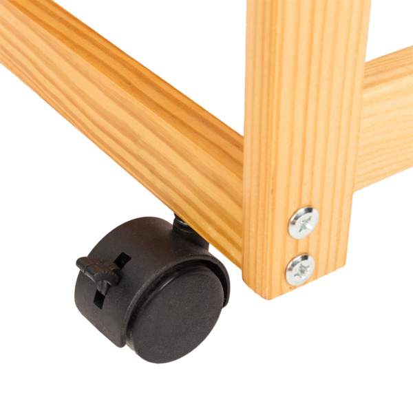dropship Kitchen & Dining Room Cart 2-Drawer Removable Storage Rack with Rolling Wheels Wood Color