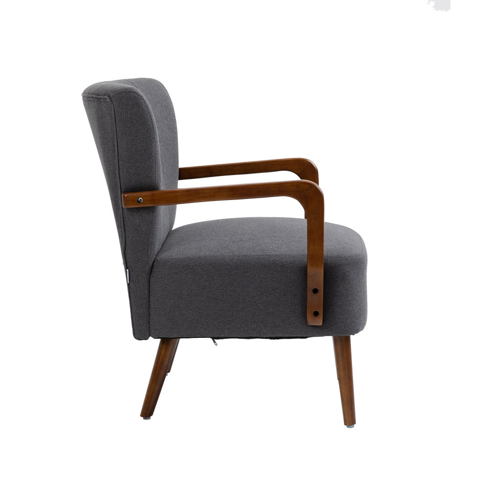dropship COOLMORE Wood Frame Armchair, Modern Accent Chair Lounge Chair for Living Room