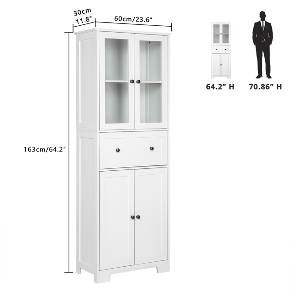 dropship FCH MDF Spray Paint 4 Doors 1 Pump Bathroom Cabinet White