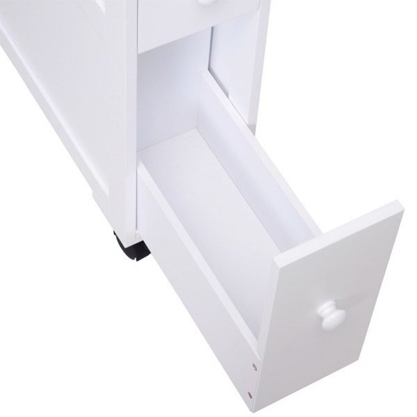 dropship Bathroom Side Storage Cabinet - White
