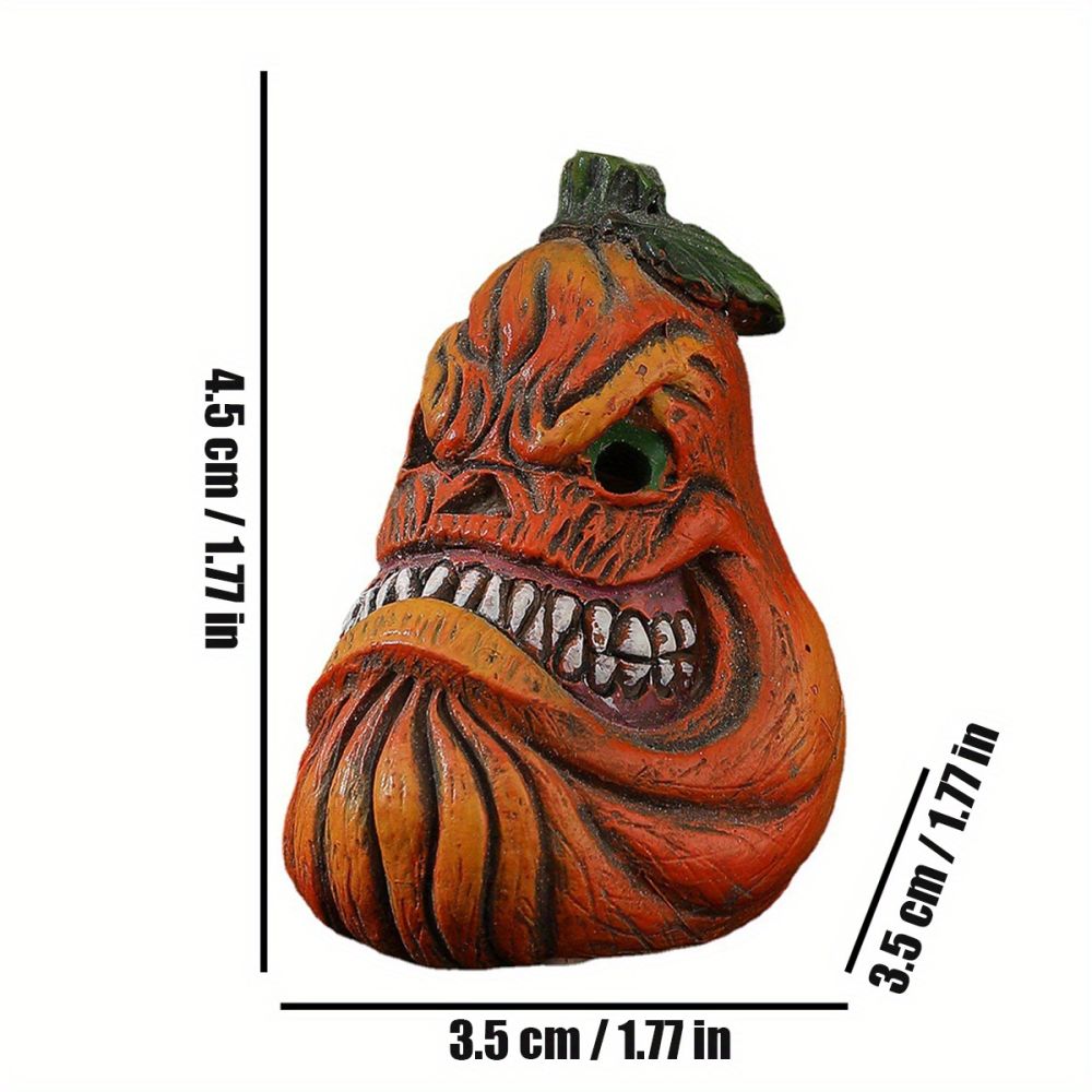 dropship 1pc Grinning Pumpkin Head Resin Statue - Perfect Halloween Decoration for Garden, Home, and Study