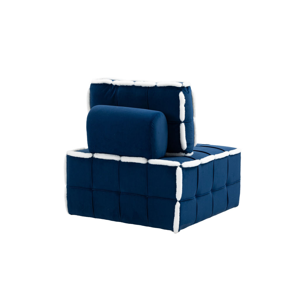 dropship COOLMORE Upholstered Deep Seat Armless Accent Single Lazy Sofa Lounge Arm Chair,Comfy Oversized Leisure Barrel Chairs for Living Room/Office/Meetingroom/Aparment/Bedroom Furniture Set