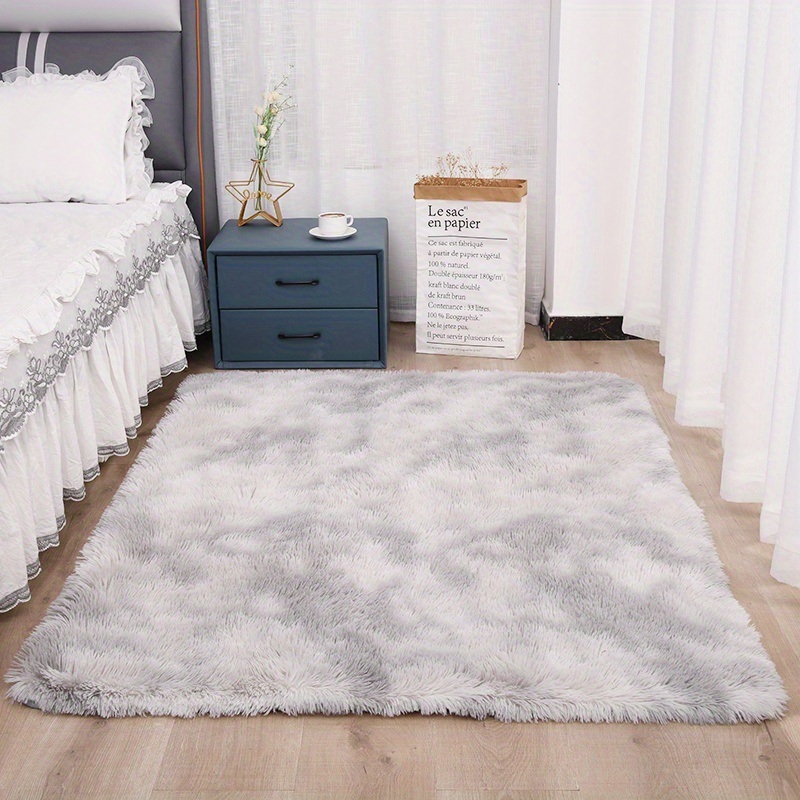 dropship 1pc, Plush Silk Fur Rug for Indoor Bedroom and Living Room - Soft and Luxurious Floor Mat
