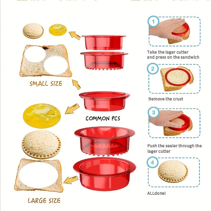 dropship 1pc, Uncrushable Bread Sandwich Maker Mold for Toddlers - Perfect for DIY Cookies, Lunchboxes, and Bento Boxes - Kitchen Accessory for Back to School and School Supplies