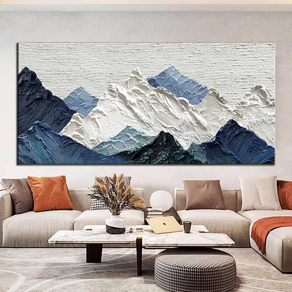 dropship Handmade Oil Painting Thick Texture Abstract Landscape Oil Painting Gorgeous Abstract Landscape 3D Wall Art on Canvas Serene Abstract Landscape 3D Large Wall Art