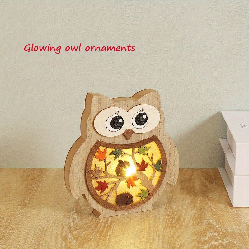 dropship 1pc, Creative Wooden Crafts Owl Squirrel Ornaments, Wooden Animal Maple Leaf Acorn Home Decoration, Suitable For Office Decoration, Bedroom Decoration, Home Decoration, Holiday Gifts(Multiple Options)
