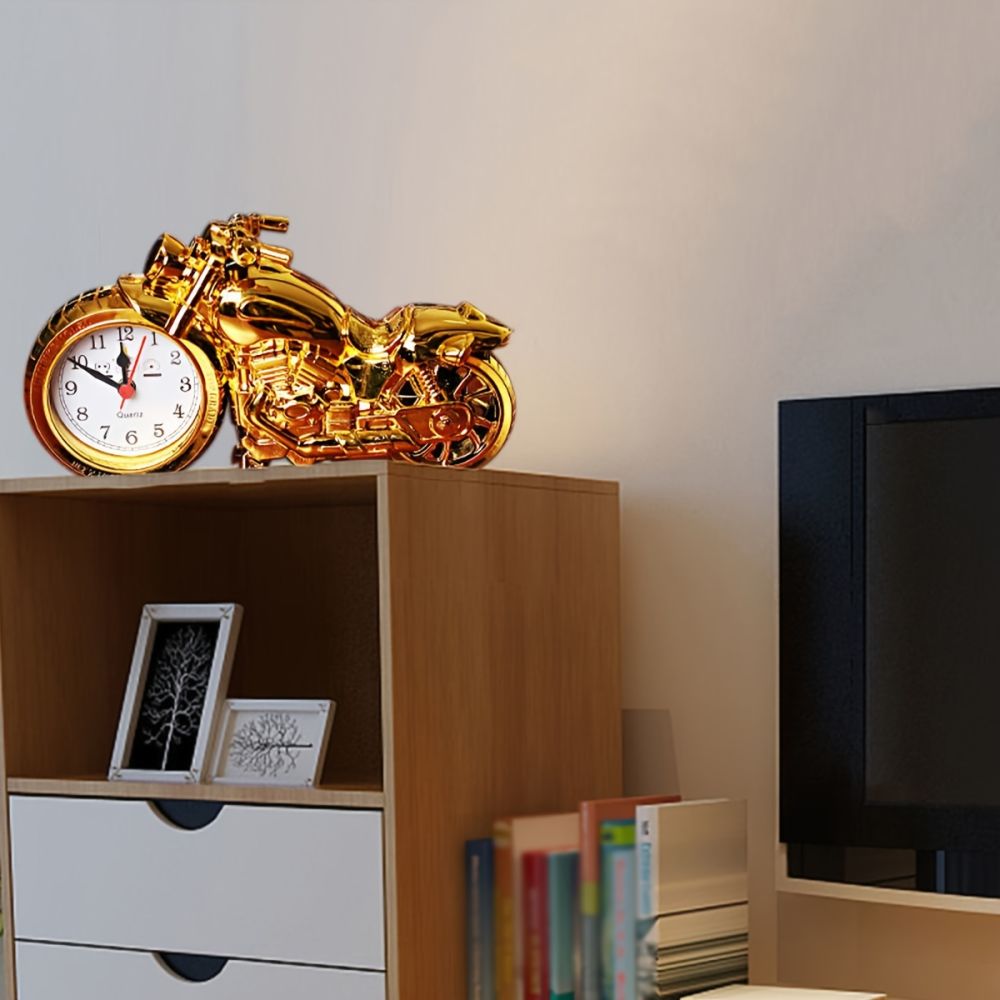 dropship Unique Motorcycle-Shaped Alarm Clock - Add a Creative Touch to Your Decor!