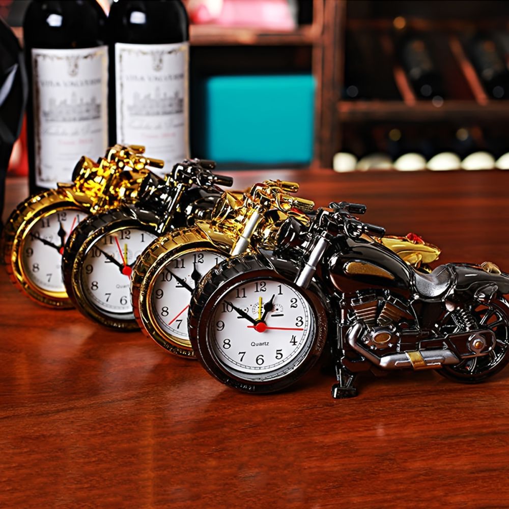 dropship Unique Motorcycle-Shaped Alarm Clock - Add a Creative Touch to Your Decor!