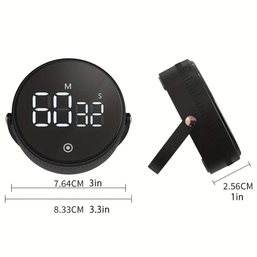 dropship Timer, Kitchen Timer, Digital Timer , Large LED Magnetic Countdown , Precise Timing For Cooking, Work, Study And Fitness(Black)